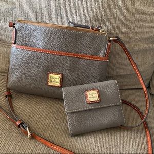 Donney & Bourke matching cross bag and wallet